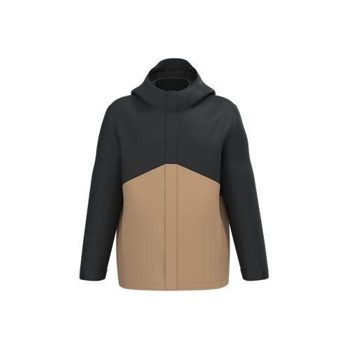 Unisex bi-tone 3 in 1 waterproof hooded parka