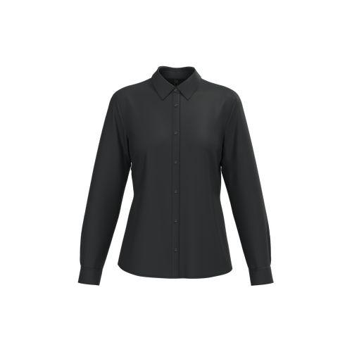 Chemise popeline polycoton sans poche entretien facile femme