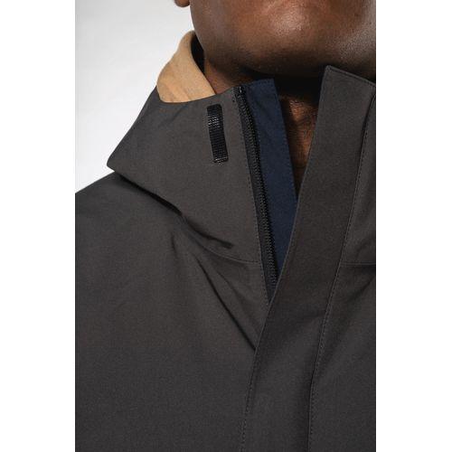 Unisex bi-tone 3 in 1 waterproof hooded parka