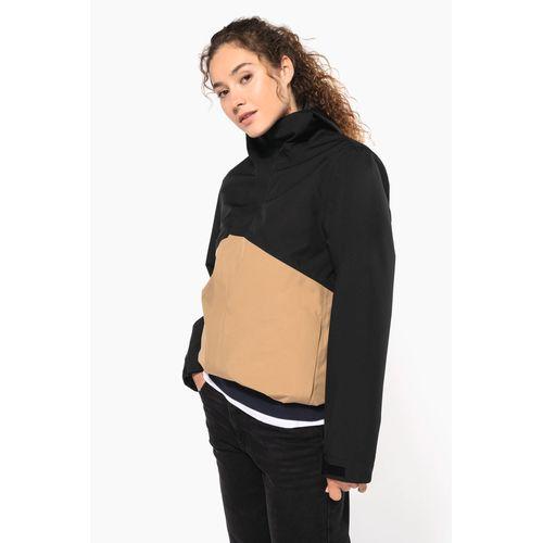 Unisex bi-tone 3 in 1 waterproof hooded parka