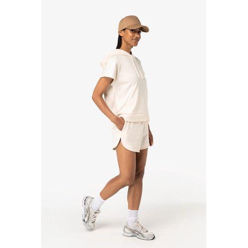 Sweat-shirt écoresponsable à capuche oversize sans manches French Terry femme