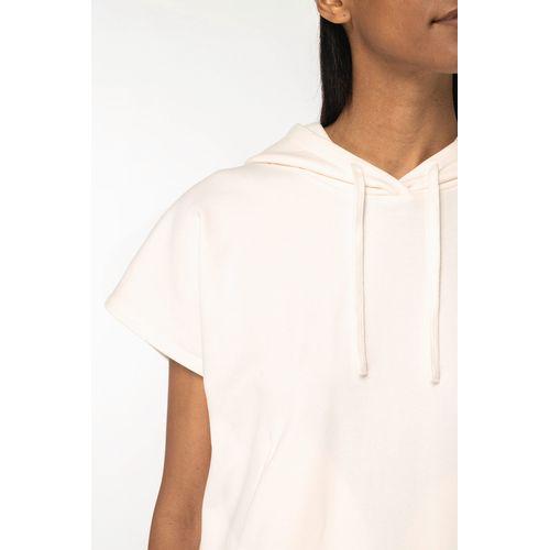 Sweat-shirt écoresponsable à capuche oversize sans manches French Terry femme