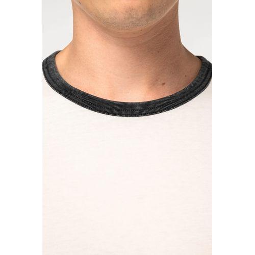 T-shirt ringer écoresponsable à bords contrastés effet délavé homme