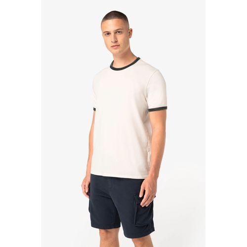 T-shirt ringer écoresponsable à bords contrastés effet délavé homme