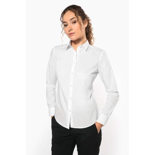 Chemise popeline polycoton sans poche entretien facile femme