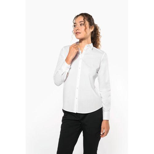 Chemise popeline polycoton sans poche entretien facile femme