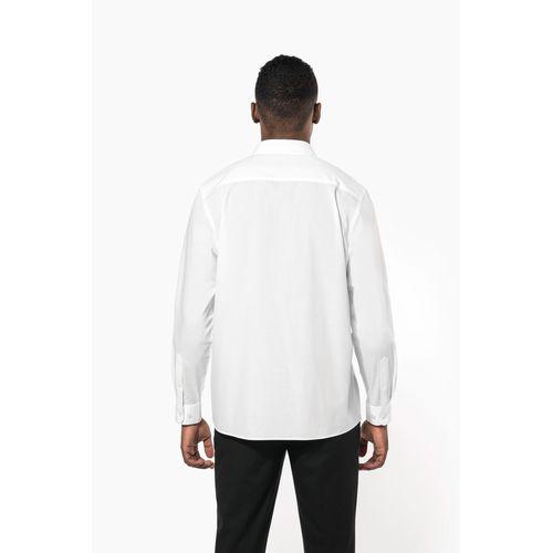 Chemise popeline polycoton sans poche entretien facile homme