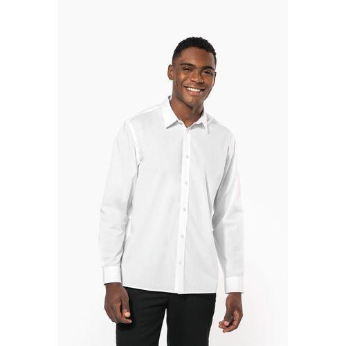 Chemise popeline polycoton sans poche entretien facile homme