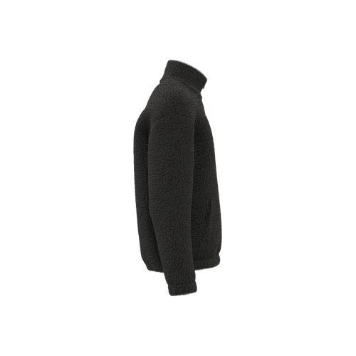 Sweat-shirt zippé à épaules tombantes en sherpa unisexe