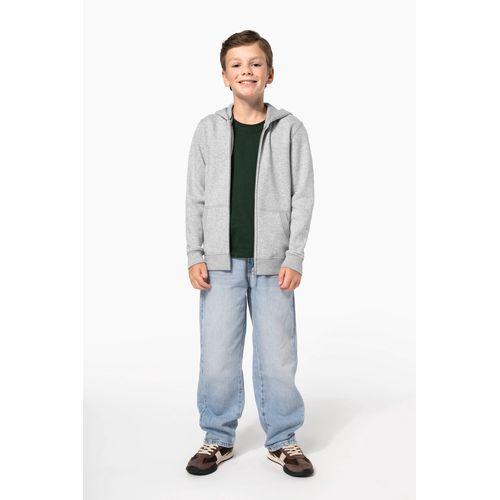 Sweat-shirt recyclé zippé à capuche enfant