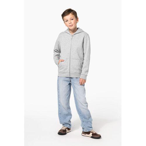 Sweat-shirt recyclé zippé à capuche enfant