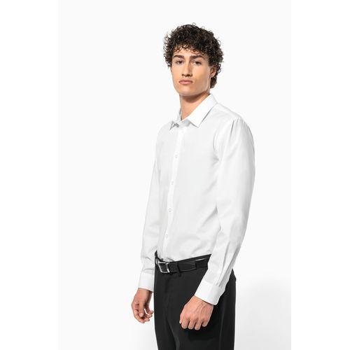 Chemise popeline polycoton sans poche entretien facile homme