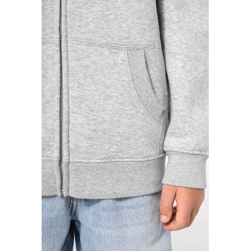 Sweat-shirt recyclé zippé à capuche enfant