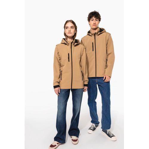 Veste Softshell 3 couches à capuche avec manches amovibles unisexe