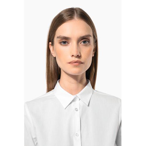 Chemise popeline polycoton sans poche entretien facile femme