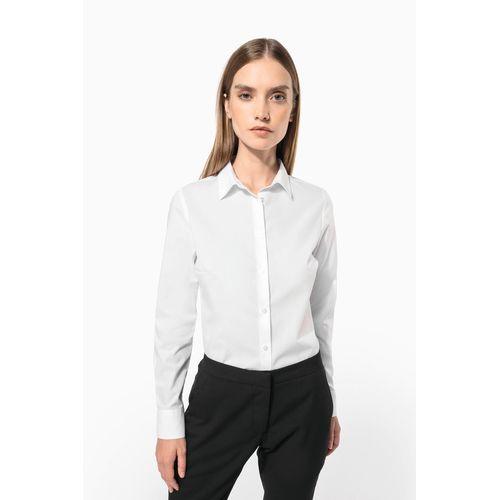 Chemise popeline polycoton sans poche entretien facile femme