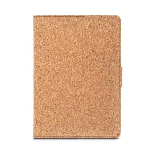 FIELDING. A5 folder in cork and recycled polyester (100% rPET) with removable notepad