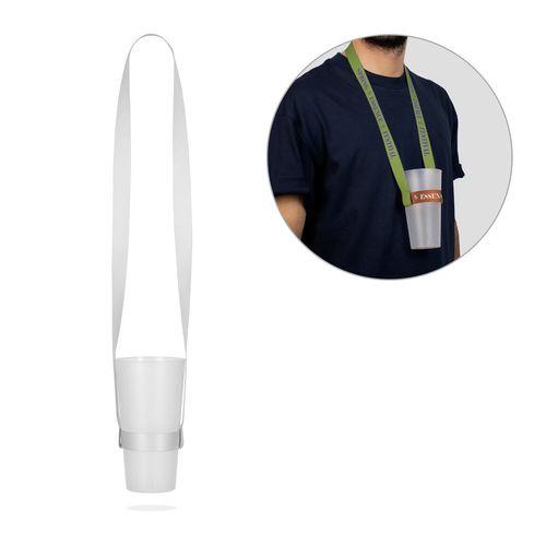 SHEFFIELD. Lanyard et support de gobelet pour sublimation en polyester