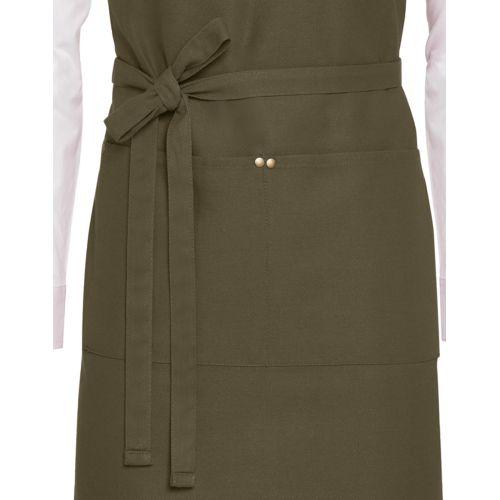 PROVENCE - Crossover Eyelets Bib Apron with Pocket