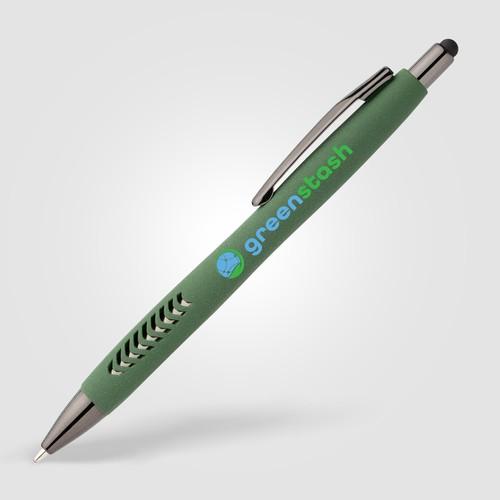 Avalon Recycled Plastic Stone Finish Stylus Pen