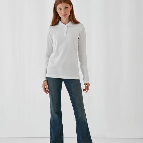 ID.001 Ladies' long-sleeved polo shirt