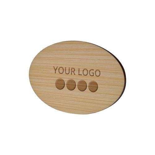 Badge Bamboo Ovale 74x50mm