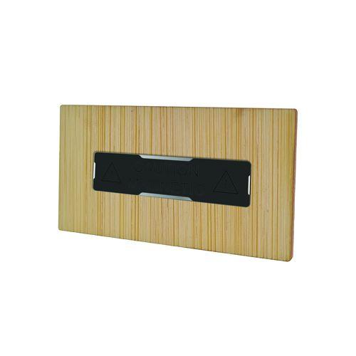 Badge Bamboo Rectangle 74x40mm