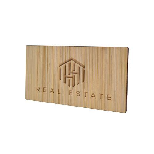 Badge Bamboo Rectangle 74x40mm