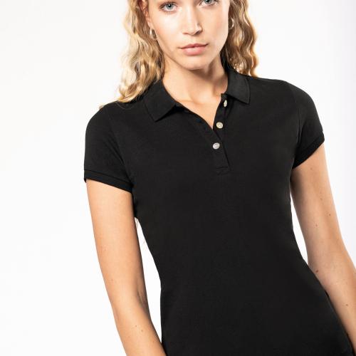 Polo Supima® manches courtes femme