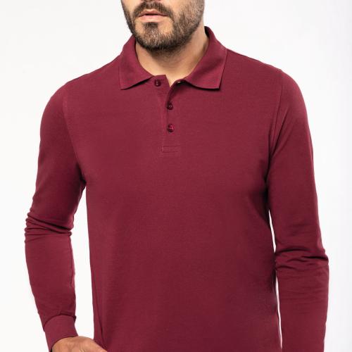 Men's long-sleeved polo shirt