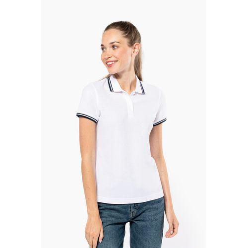 Polo femme manches courtes à rayures