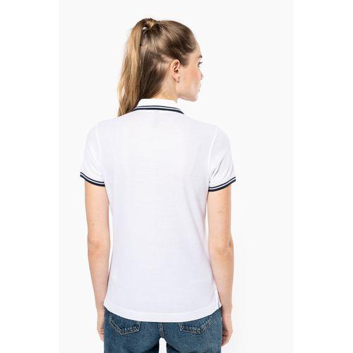 Polo femme manches courtes à rayures
