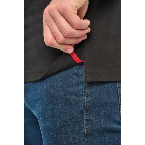 Polo maille piquée manches longues homme