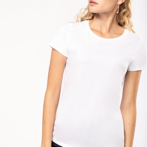 T-shirt Supima® col rond manches courtes femme