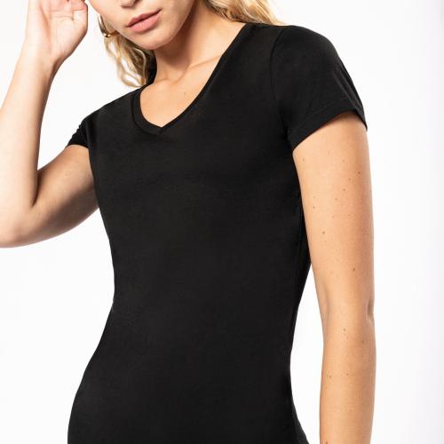 Ladies' Supima® V-neck short sleeve t-shirt