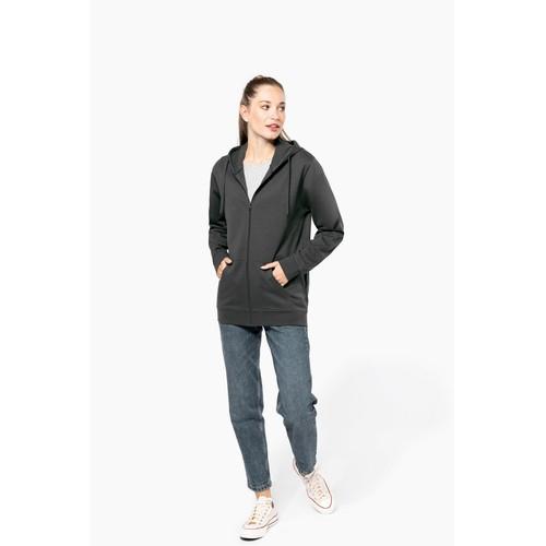 Sweat-shirt recyclé zippé à capuche unisexe