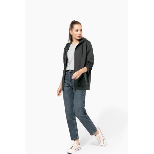 Sweat-shirt recyclé zippé à capuche unisexe
