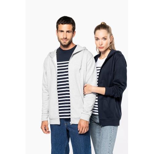 Sweat-shirt recyclé zippé à capuche unisexe
