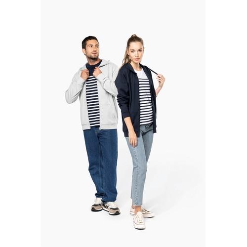 Sweat-shirt recyclé zippé à capuche unisexe