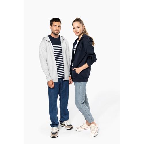 Sweat-shirt recyclé zippé à capuche unisexe