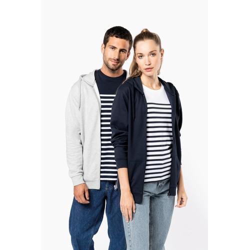 Sweat-shirt recyclé zippé à capuche unisexe