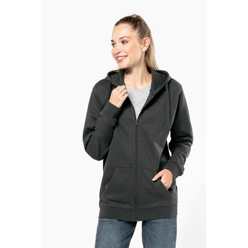 Sweat-shirt recyclé zippé à capuche unisexe