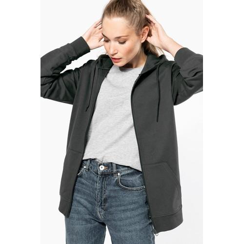 Sweat-shirt recyclé zippé à capuche unisexe