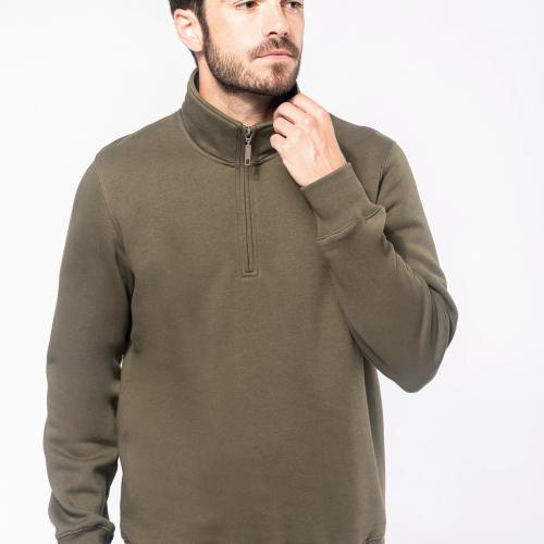 Zipped neck sweatshirt