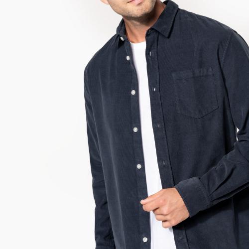 Men's long-sleeved corduroy shirt