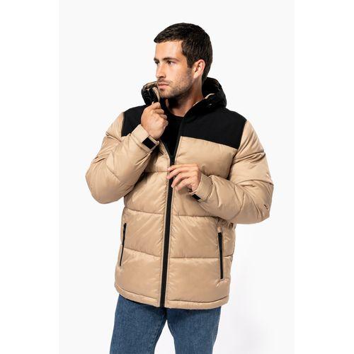 Parka matelassée à capuche bi-ton unisexe