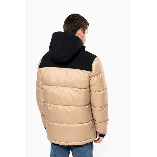 Parka matelassée à capuche bi-ton unisexe