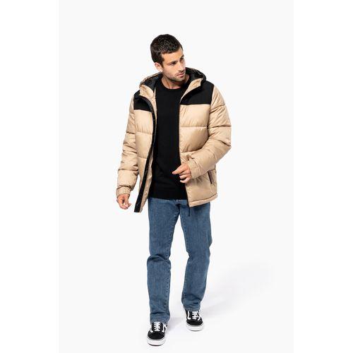 Parka matelassée à capuche bi-ton unisexe