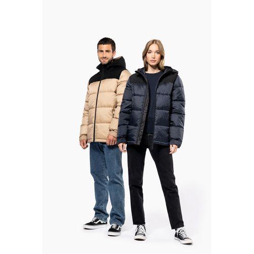 Parka matelassée à capuche bi-ton unisexe