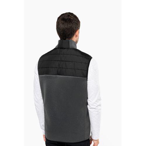 Bodywarmer bi-matière homme